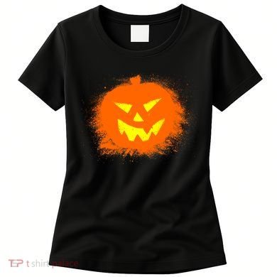 Halloween Pumpkin Jack O Lantern Splatter Women's T-Shirt
