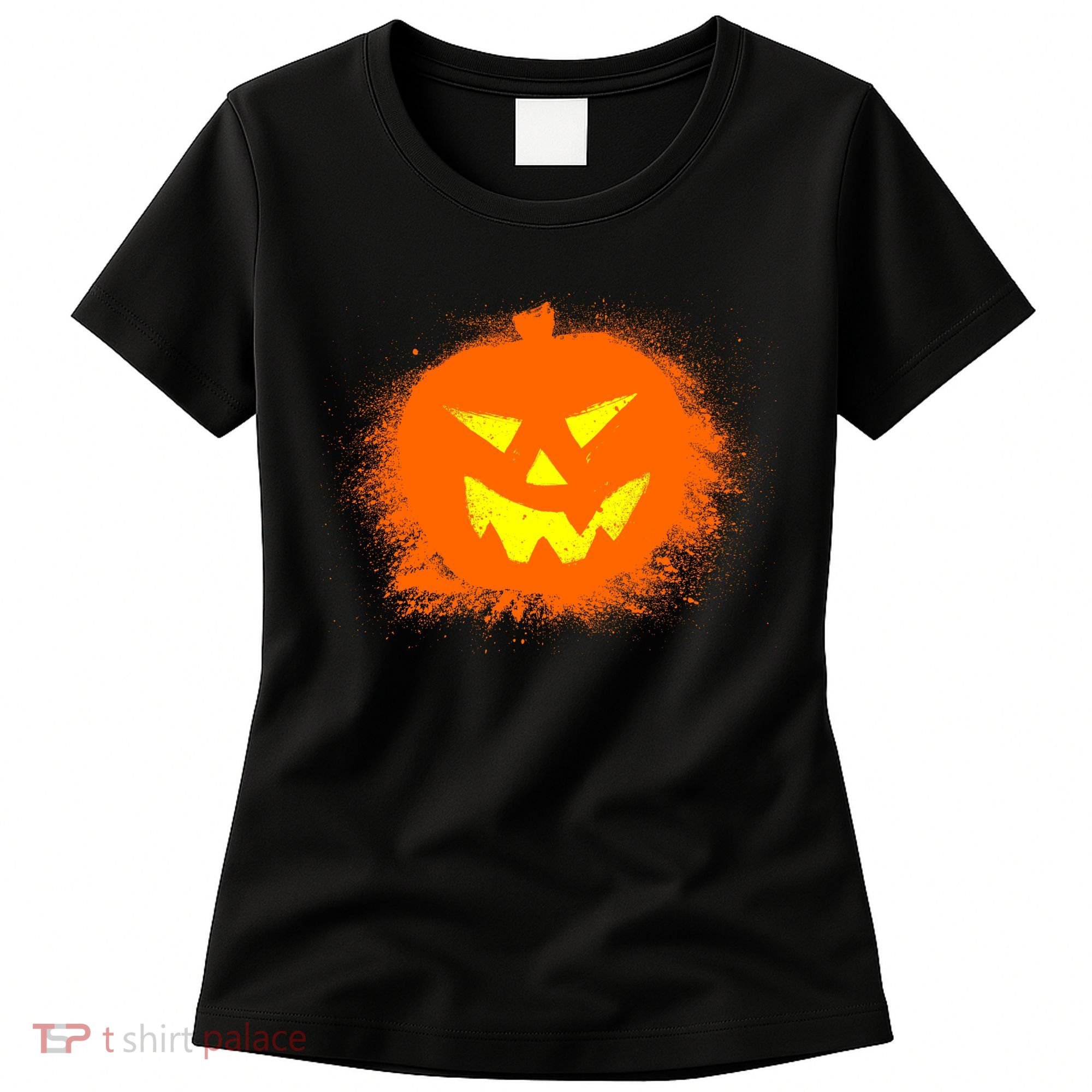 Halloween Pumpkin Jack O Lantern Splatter Women's T-Shirt
