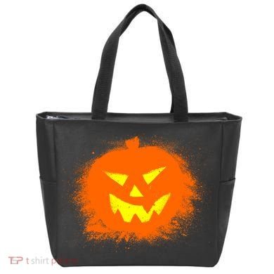Halloween Pumpkin Jack O Lantern Splatter Tote Bag