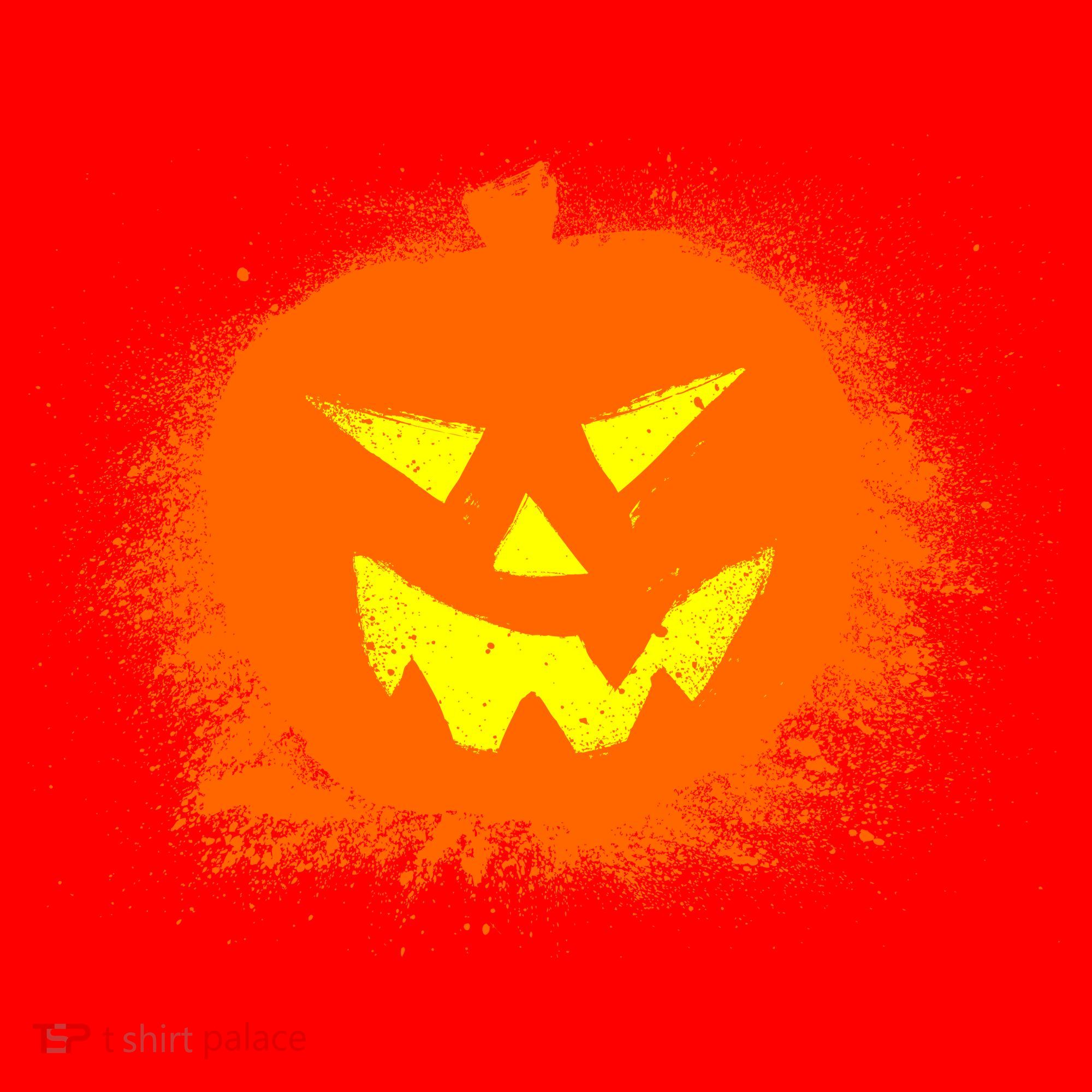 Halloween Pumpkin Jack O Lantern Splatter Santa Hat