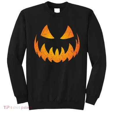 Halloween Pumpkin Jack O'Lantern Face Sweatshirt