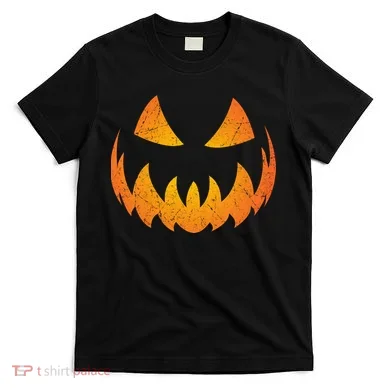 Halloween Pumpkin Jack O'Lantern Face T-Shirt