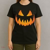 Halloween Pumpkin Jack O'Lantern Face T-Shirt thumb 4