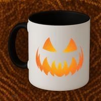 Halloween Pumpkin Jack O'Lantern Face Coffee Mug thumb 2