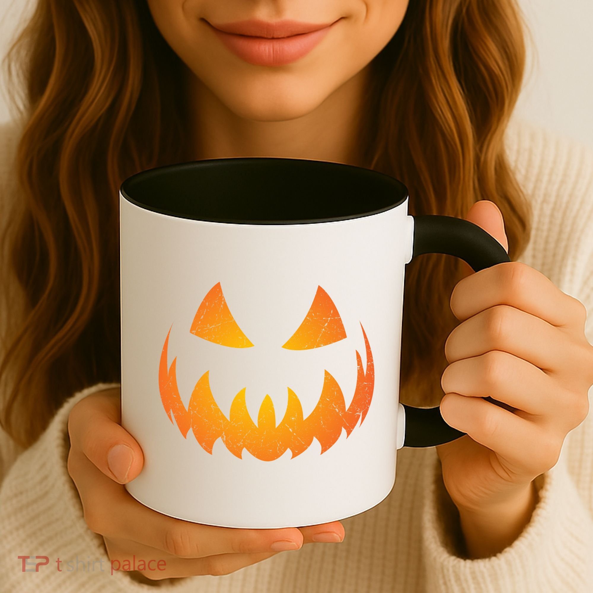 Halloween Pumpkin Jack O'Lantern Face Coffee Mug