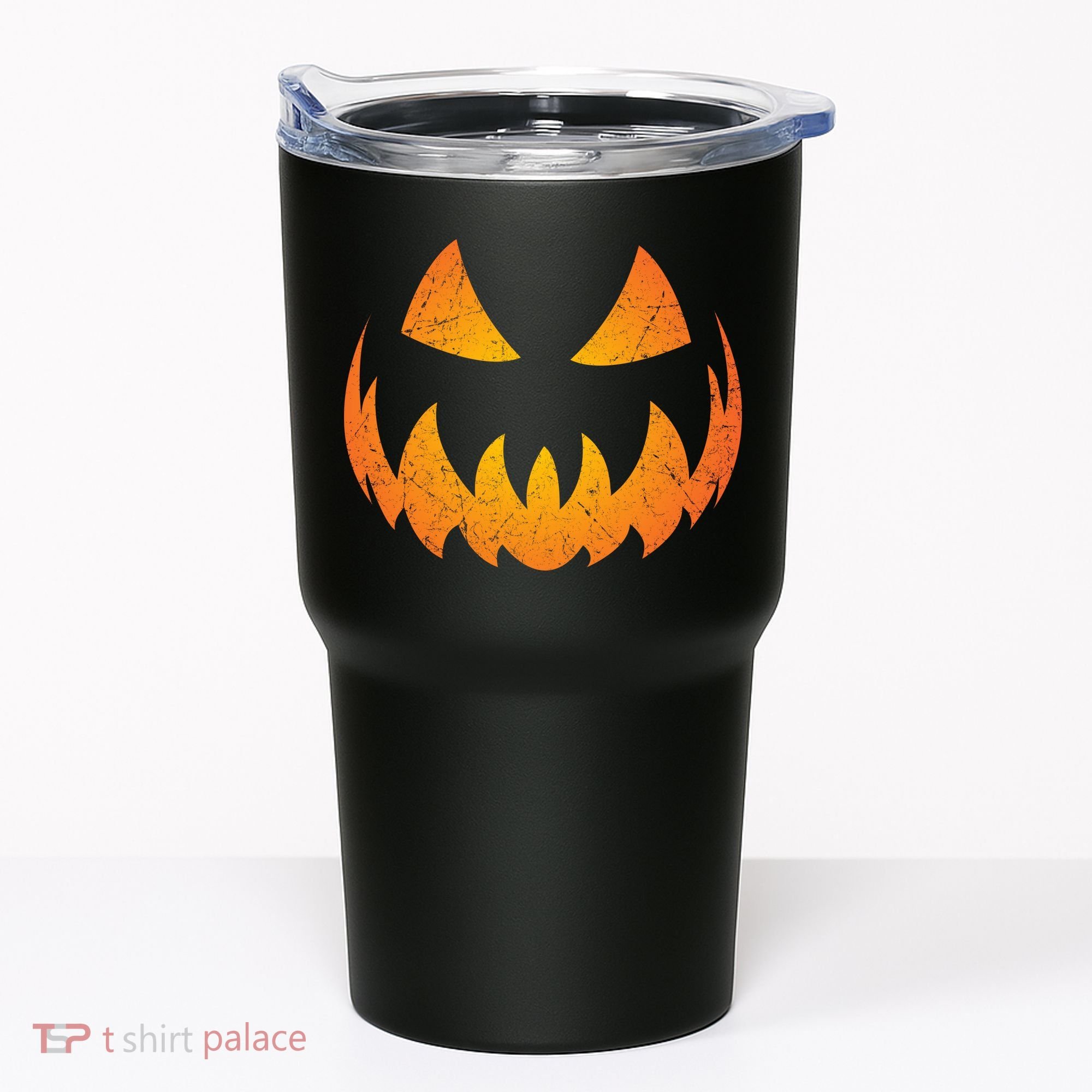 Halloween Pumpkin Jack O'Lantern Face Tumbler