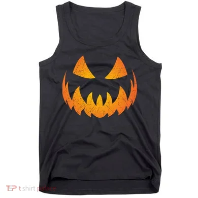 Halloween Pumpkin Jack O'Lantern Face Tank Top