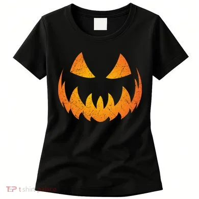 Halloween Pumpkin Jack O'Lantern Face Women's T-Shirt