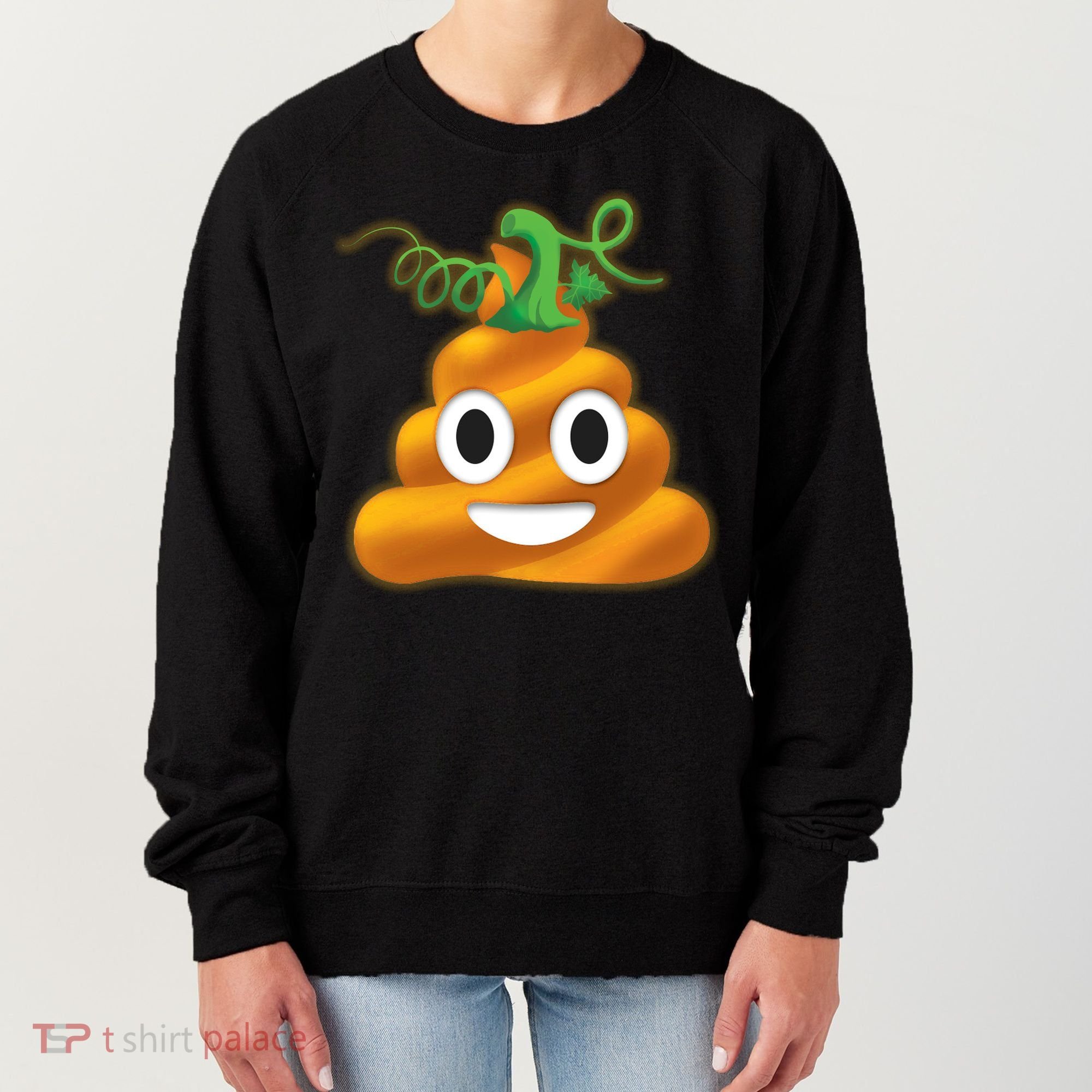 Halloween Pumpkin Poop Emoji Women's Sweatshirt