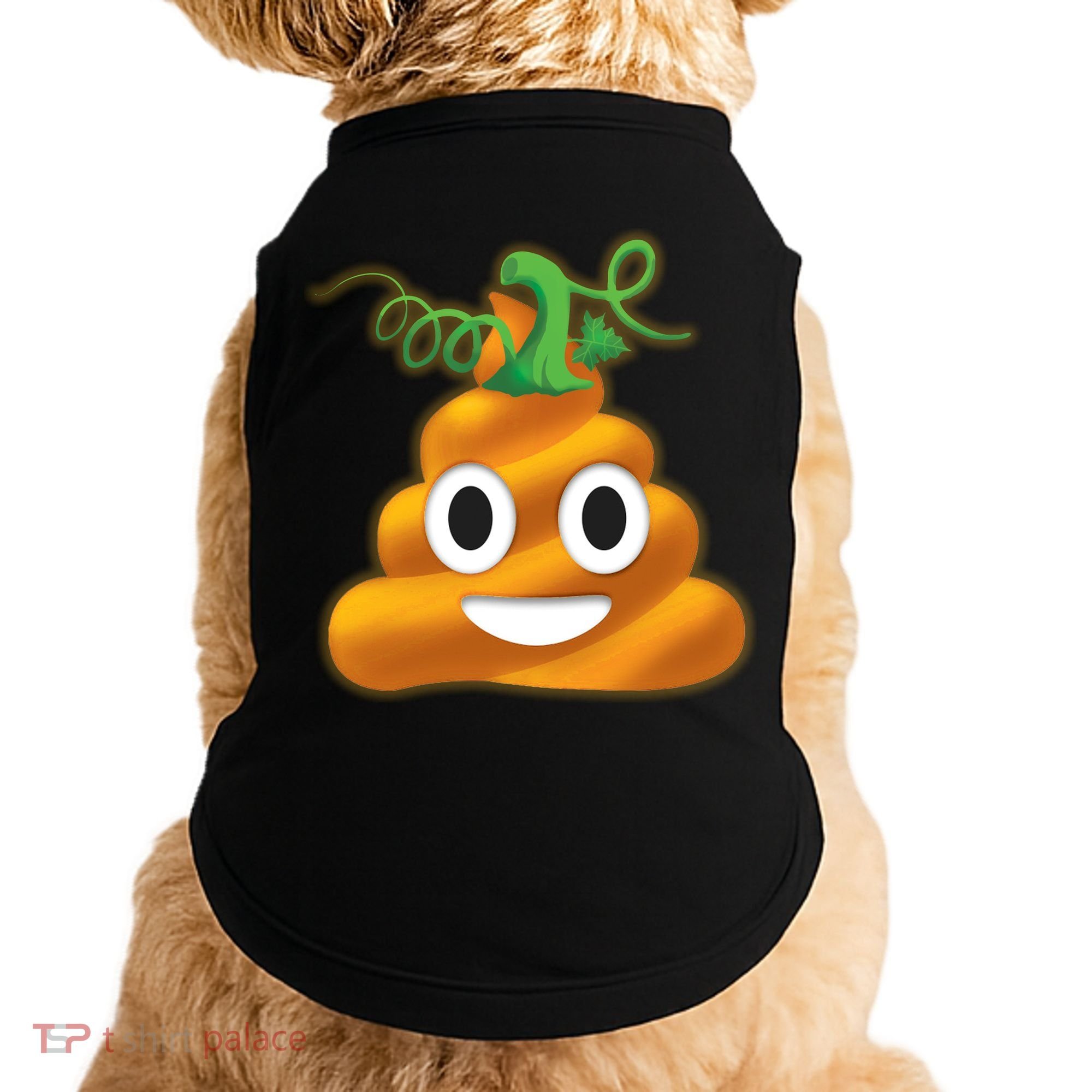 Halloween Pumpkin Poop Emoji Doggie Tank