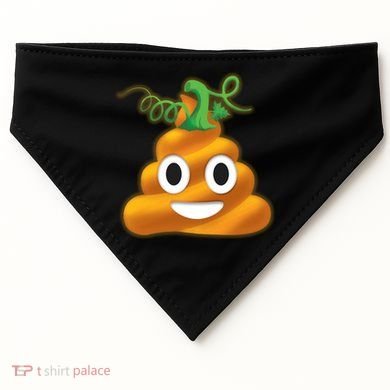 Halloween Pumpkin Poop Emoji USA-Made Doggie Bandana