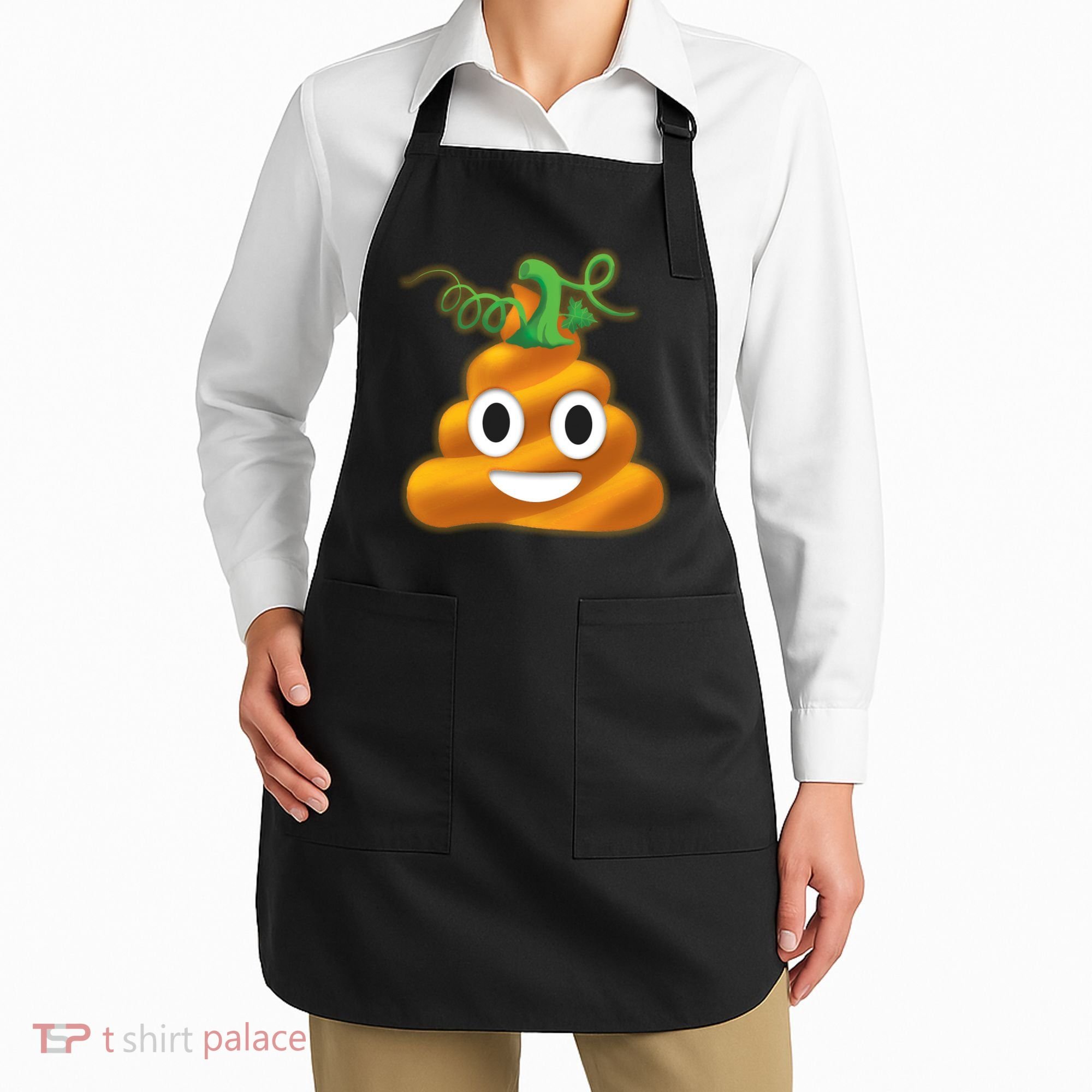 Halloween Pumpkin Poop Emoji Apron