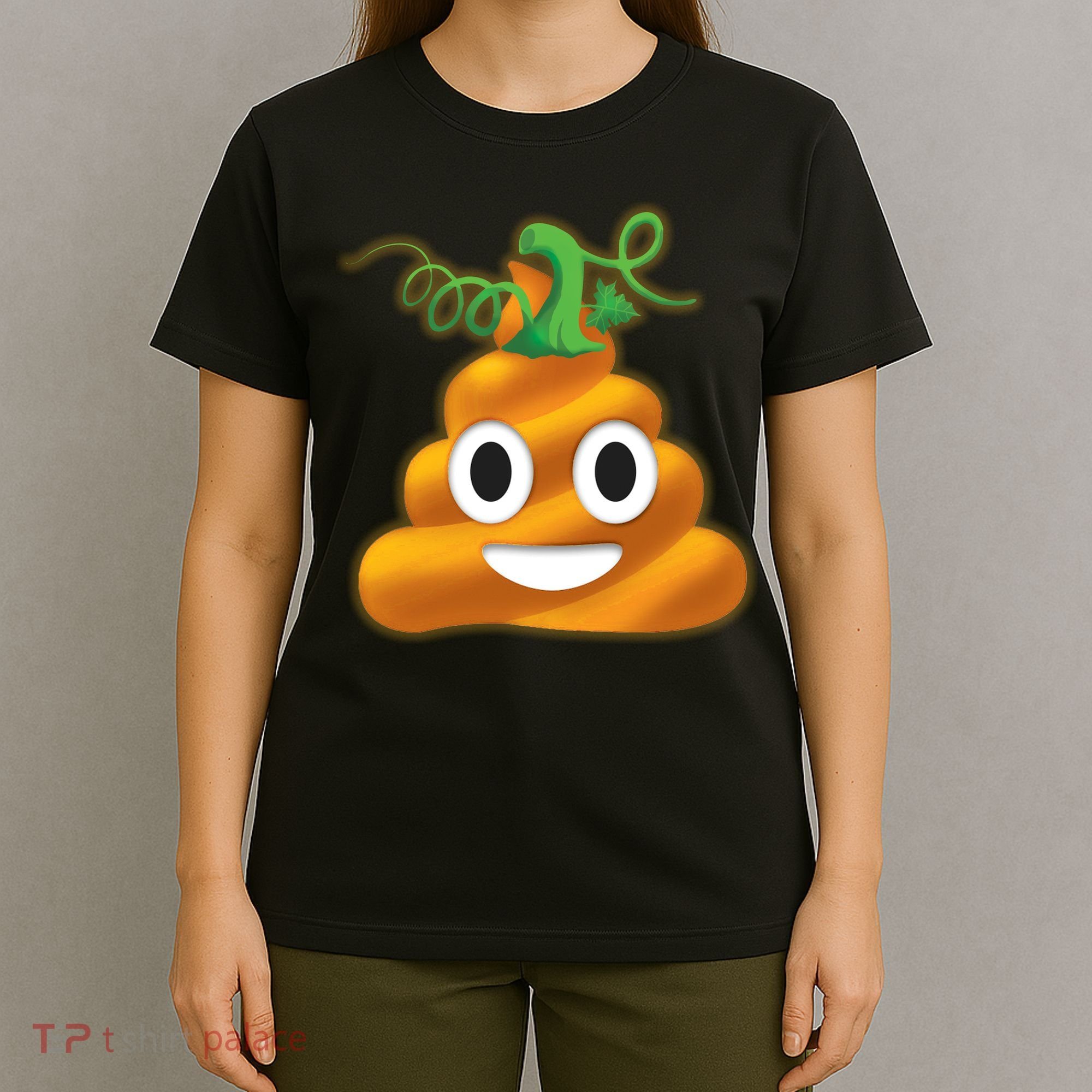 Halloween Pumpkin Poop Emoji T-Shirt