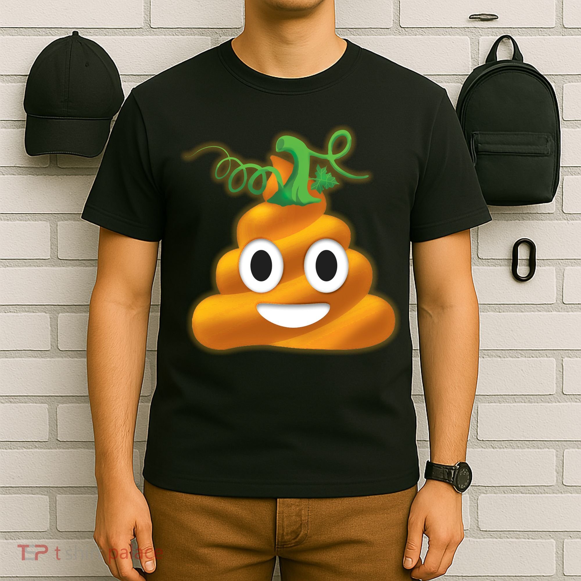 Halloween Pumpkin Poop Emoji T-Shirt