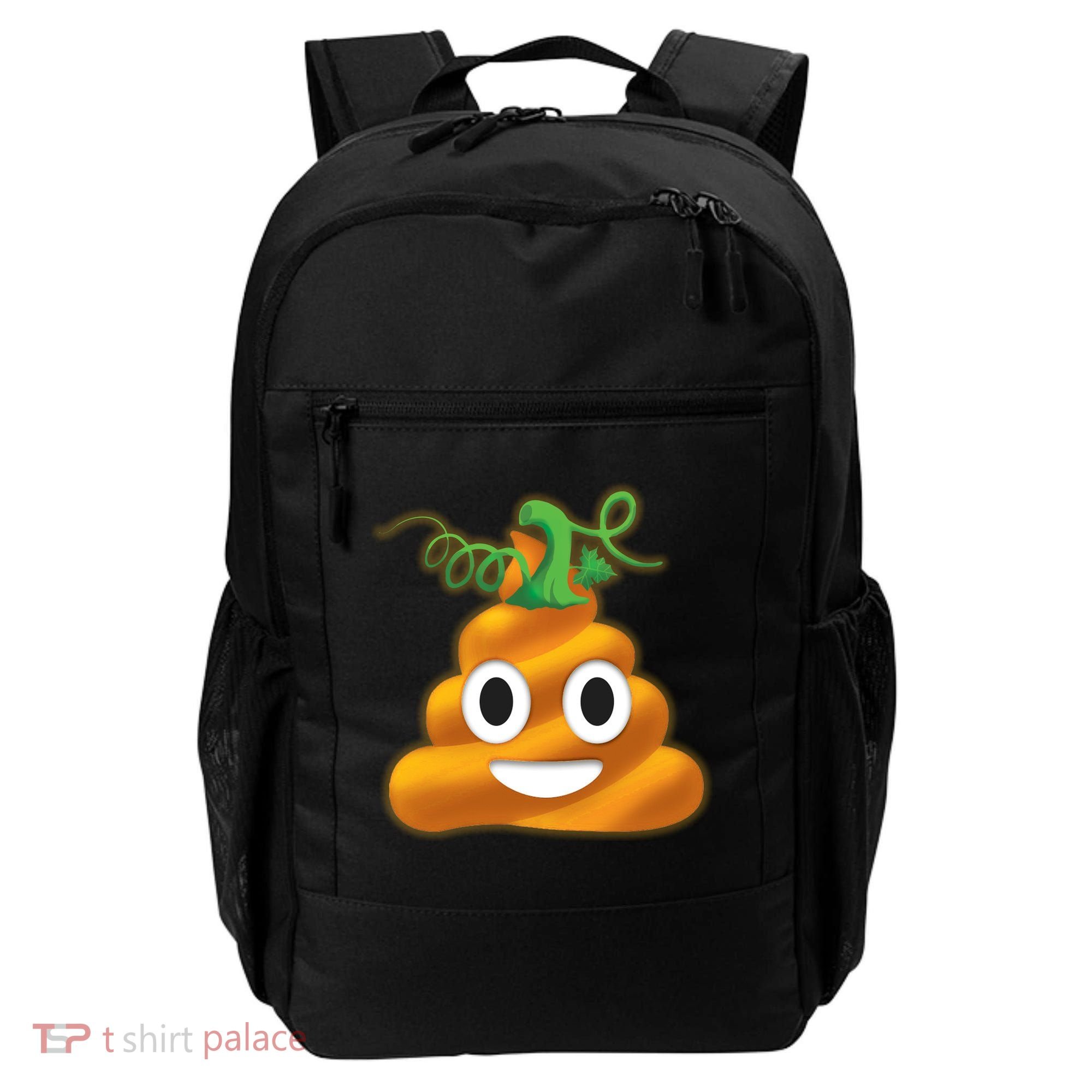 Halloween Pumpkin Poop Emoji Backpack