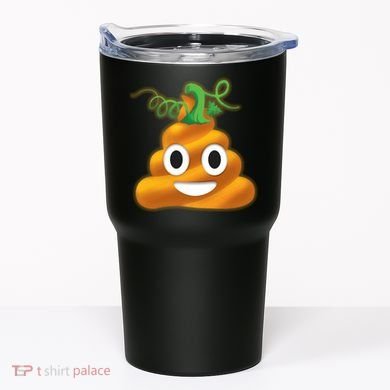 Halloween Pumpkin Poop Emoji Tumbler