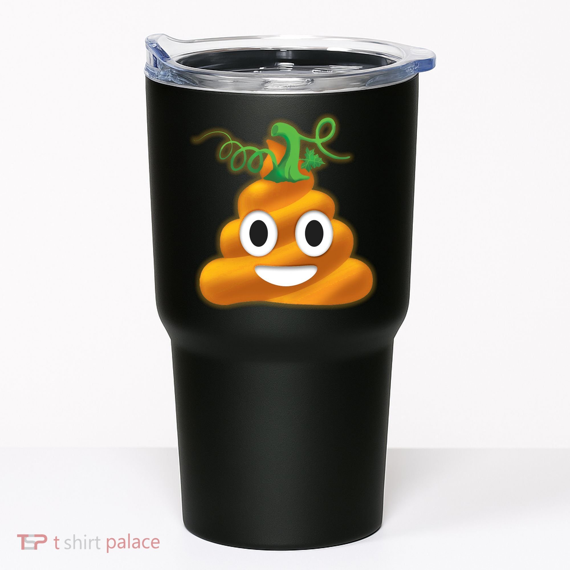 Halloween Pumpkin Poop Emoji Tumbler