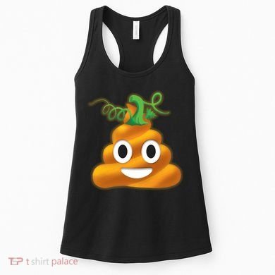Halloween Pumpkin Poop Emoji Women's Tank Top