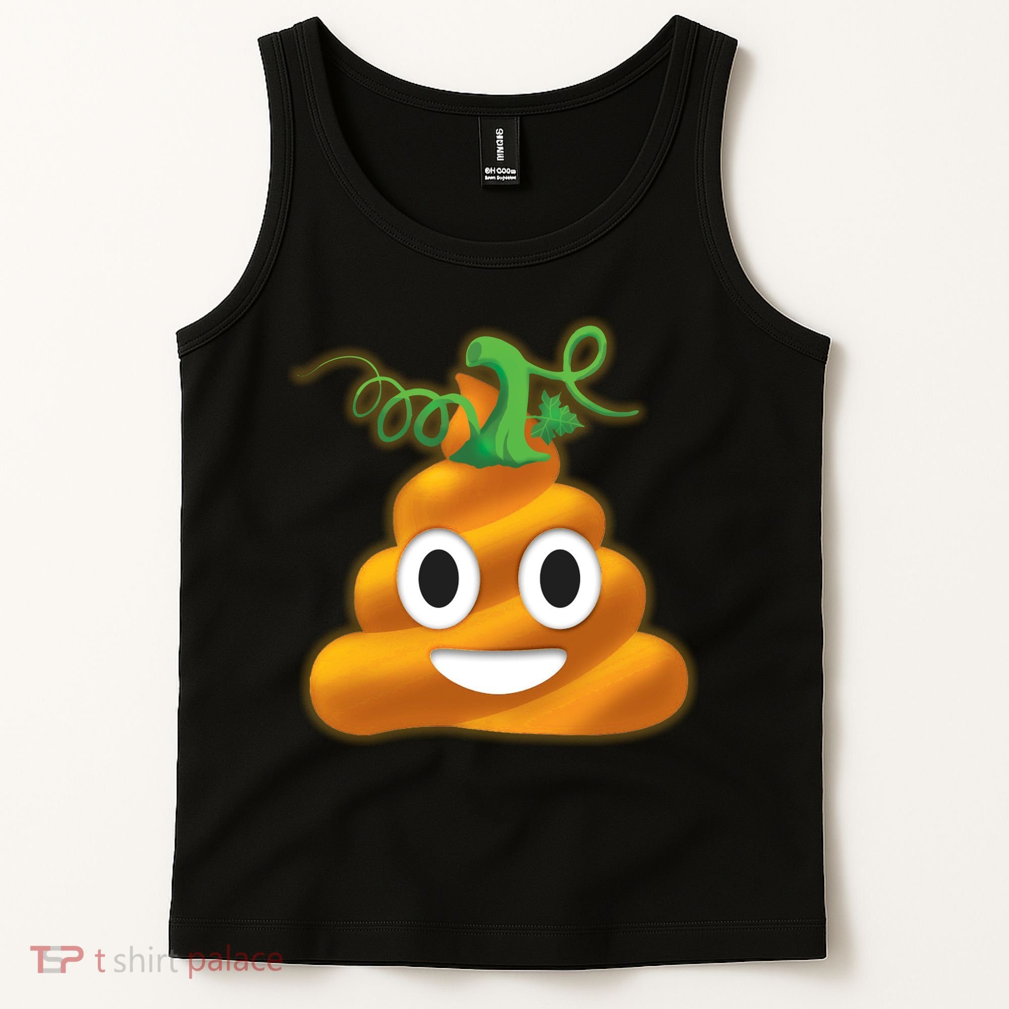Halloween Pumpkin Poop Emoji Tank Top