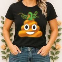 Halloween Pumpkin Poop Emoji Women's T-Shirt thumb 2