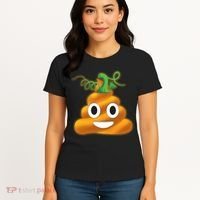 Halloween Pumpkin Poop Emoji Women's T-Shirt thumb 4