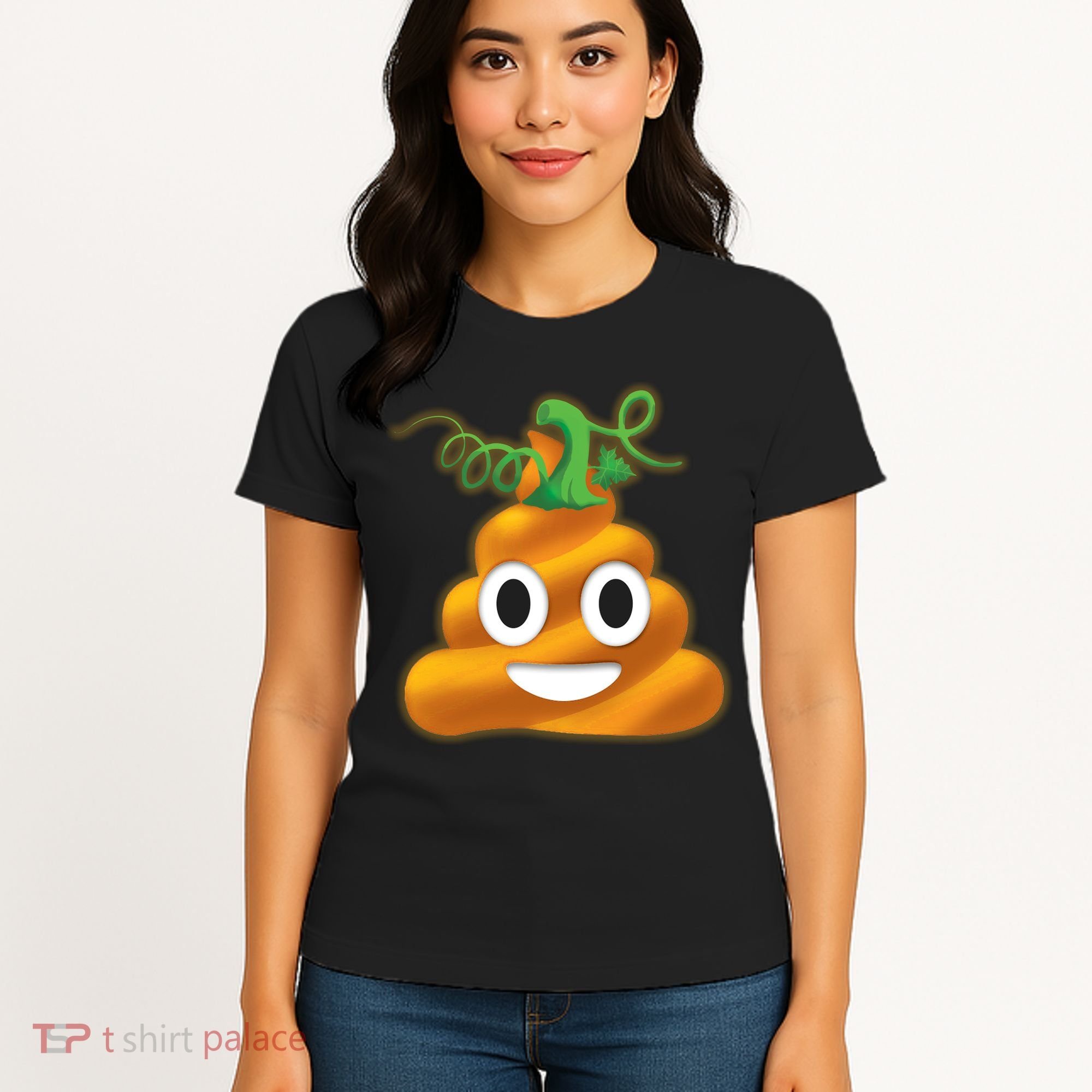 Halloween Pumpkin Poop Emoji Women's T-Shirt