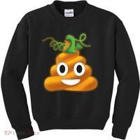 Halloween Pumpkin Poop Emoji Kids Sweatshirt thumb 0