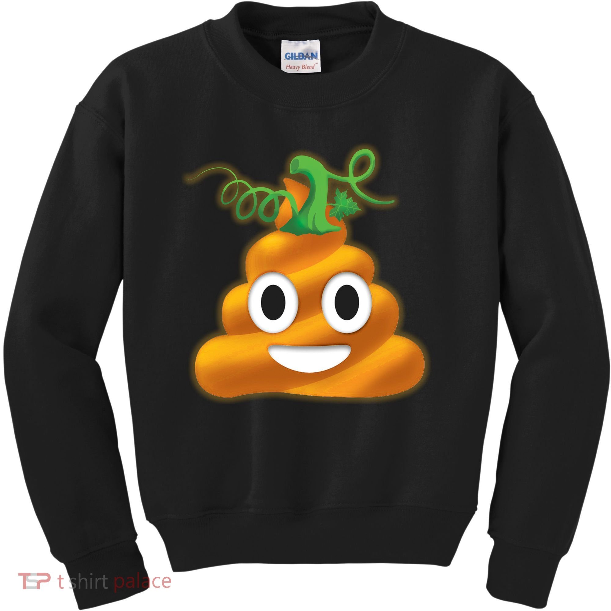 Halloween Pumpkin Poop Emoji Kids Sweatshirt