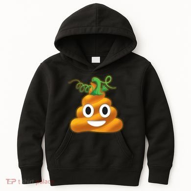 Halloween Pumpkin Poop Emoji Kids Hoodie