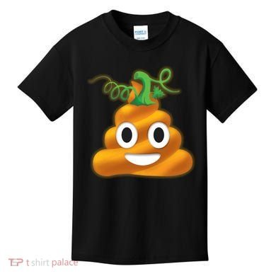 Halloween Pumpkin Poop Emoji Kids T-Shirt