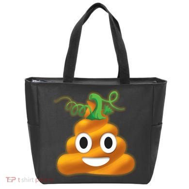 Halloween Pumpkin Poop Emoji Tote Bag