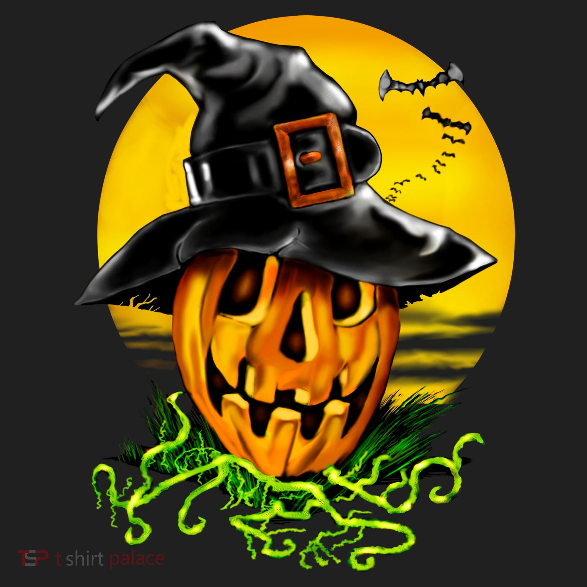 Halloween Pumpkin Wearing Witch Hat Women's Sweatshirt