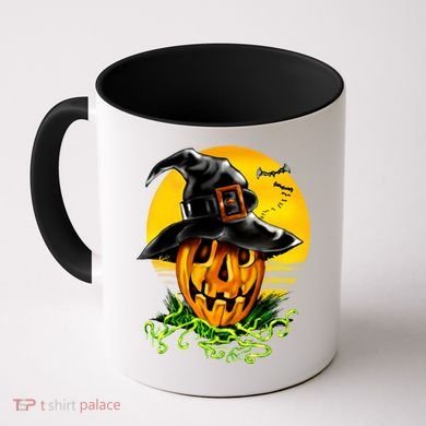 Halloween Pumpkin Wearing Witch Hat Coffee Mug