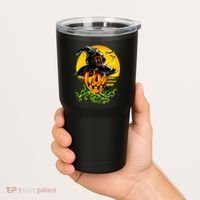Halloween Pumpkin Wearing Witch Hat Tumbler thumb 2