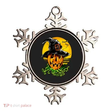 Halloween Pumpkin Wearing Witch Hat Ornament