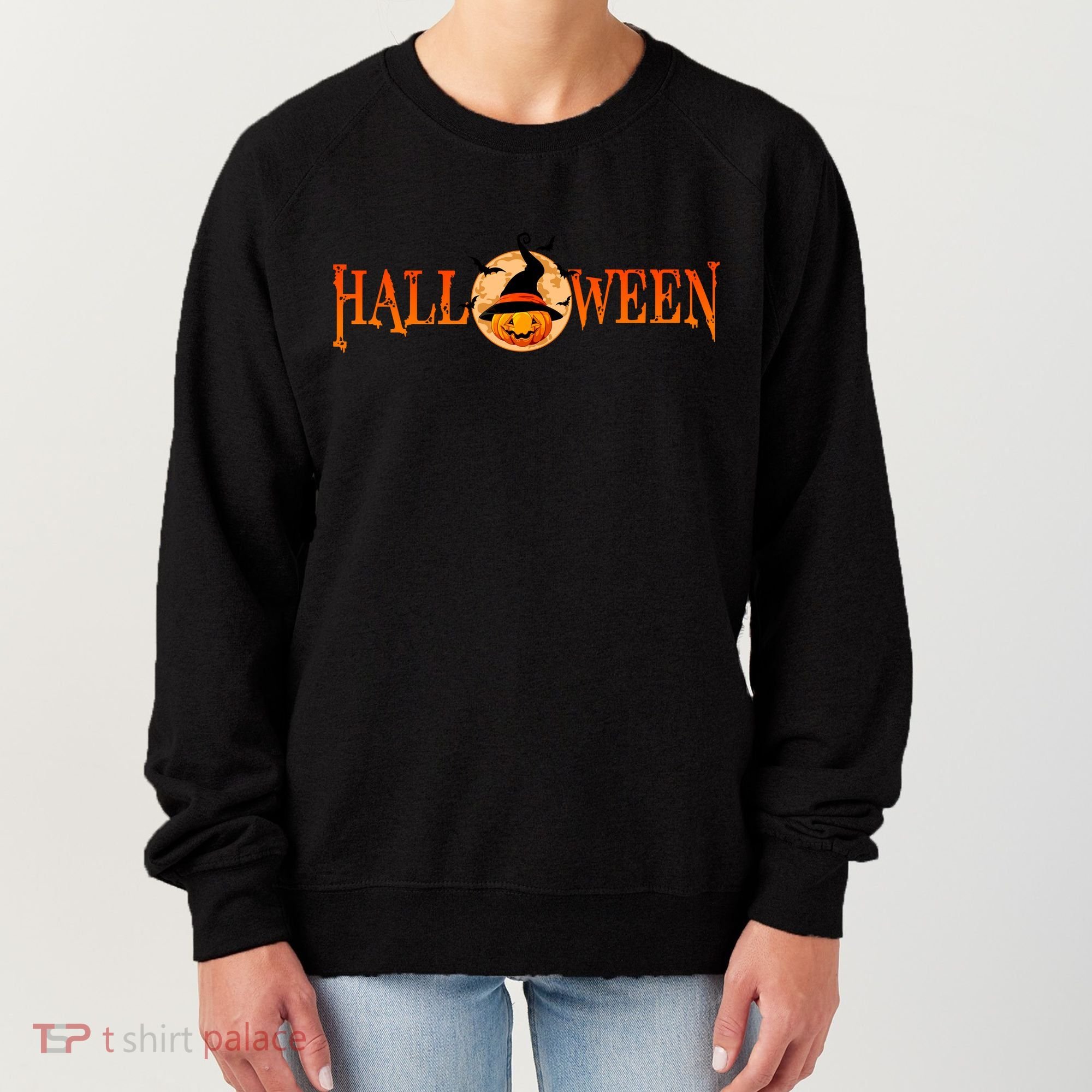 Halloween Pumpkin Witch Logo Women's Sweatshirt