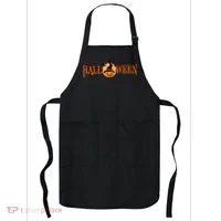 Halloween Pumpkin Witch Logo Apron thumb 0