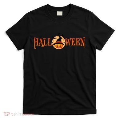 Halloween Pumpkin Witch Logo T-Shirt
