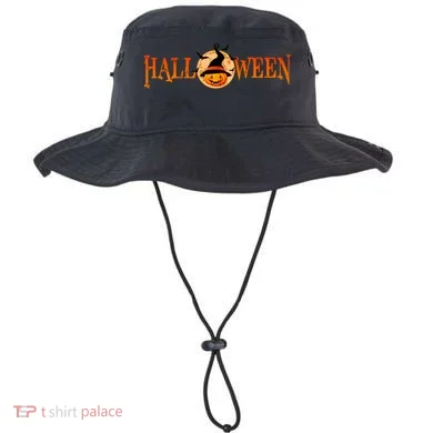 Halloween Pumpkin Witch Logo Bucket Hat