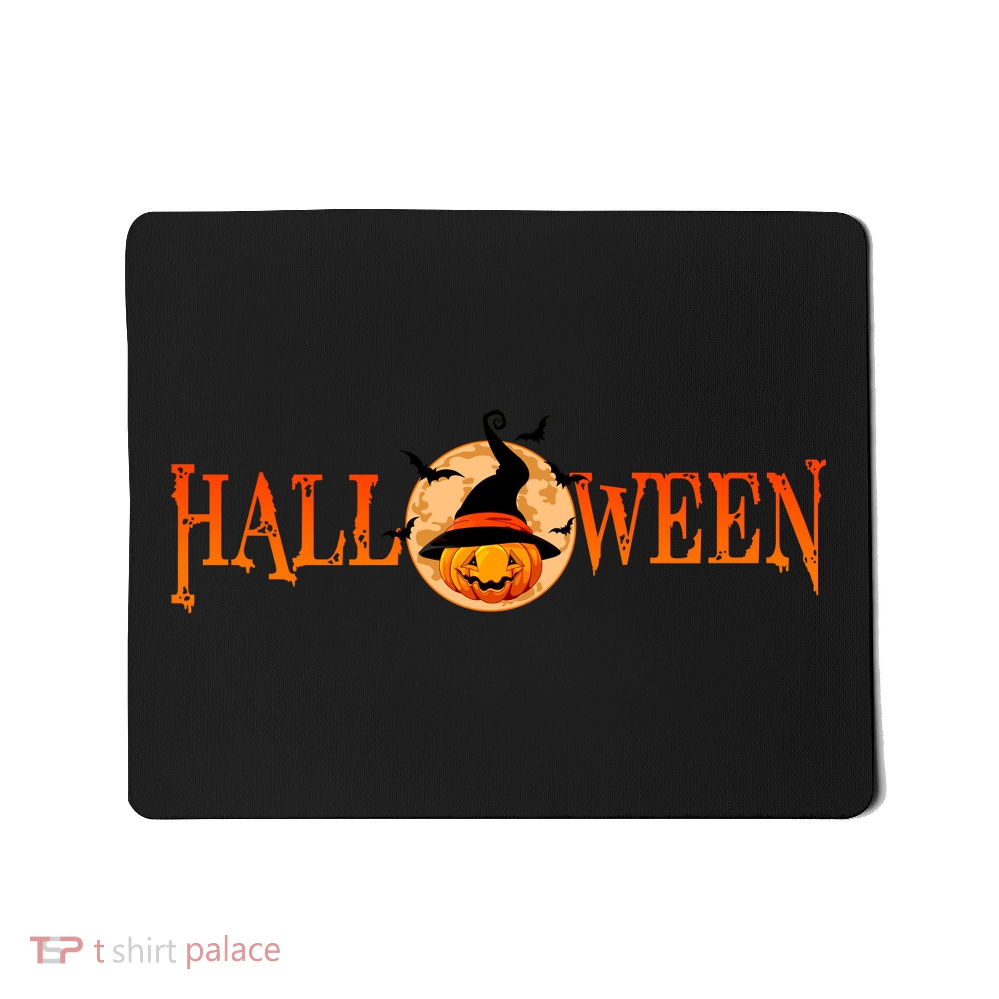 Halloween Pumpkin Witch Logo Mousepad