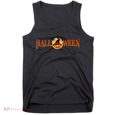 Halloween Pumpkin Witch Logo Tank Top