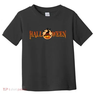 Halloween Pumpkin Witch Logo Toddler T-Shirt
