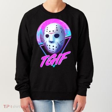 Halloween Retro 80's TGIF Jason Mask Women's Sweatshirt