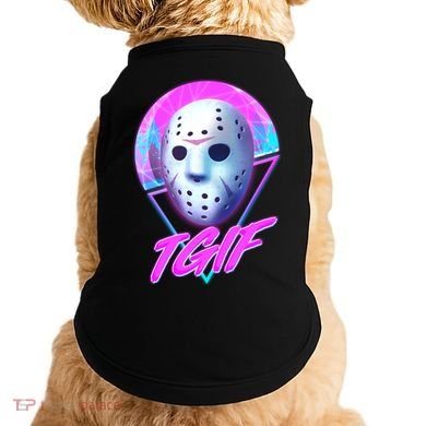 Halloween Retro 80's TGIF Jason Mask Doggie Tank