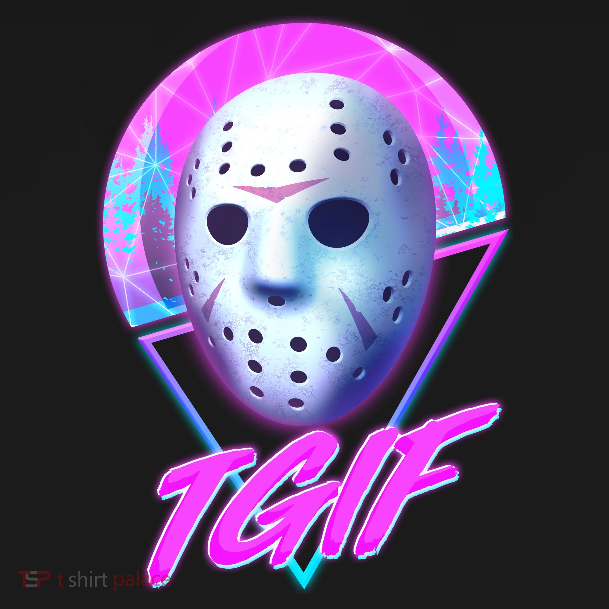 Halloween Retro 80's TGIF Jason Mask Sweatshirt