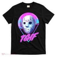 Halloween Retro 80's TGIF Jason Mask T-Shirt thumb 0