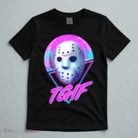 Halloween Retro 80's TGIF Jason Mask T-Shirt thumb 5