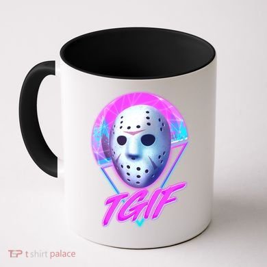 Halloween Retro 80's TGIF Jason Mask Coffee Mug
