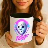 Halloween Retro 80's TGIF Jason Mask Coffee Mug thumb 3