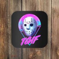 Halloween Retro 80's TGIF Jason Mask Coaster thumb 0